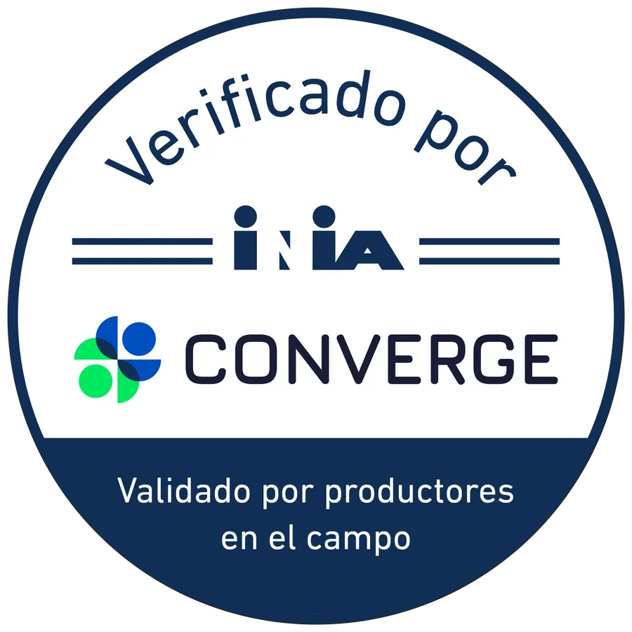 Sello Verificado por INIA CONVERGE, validado por productores en el campo