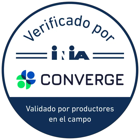 Sello Verificado por INIA CONVERGE, validado por productores en el campo